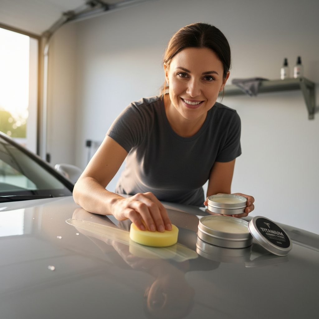 Titanium Ceramic Wax Cream — Mirror Gloss & Long-Lasting Protection in 15 Minutes